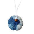 Blue and White Tie-Dye Fabric Keychain